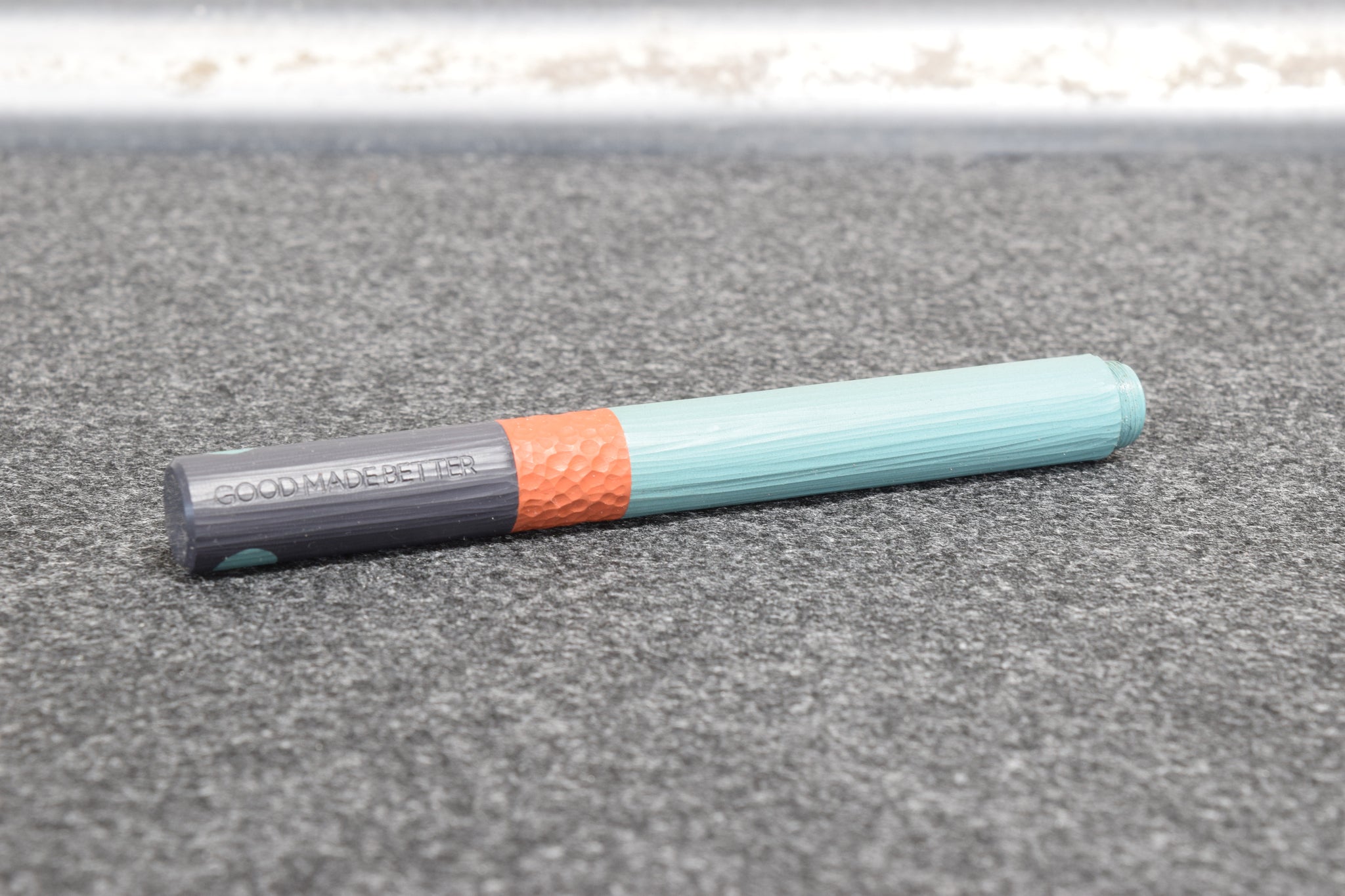 Prototype Popstop Fountain Pen – Eggplant/Terra Cotta/Light Green