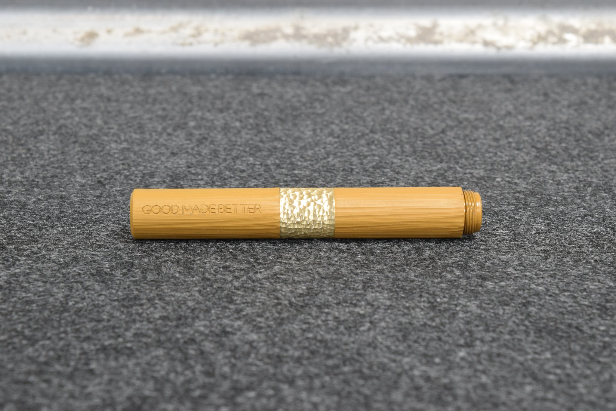 Prototype Popstop Mini Fountain Pen – Mustard with Brass