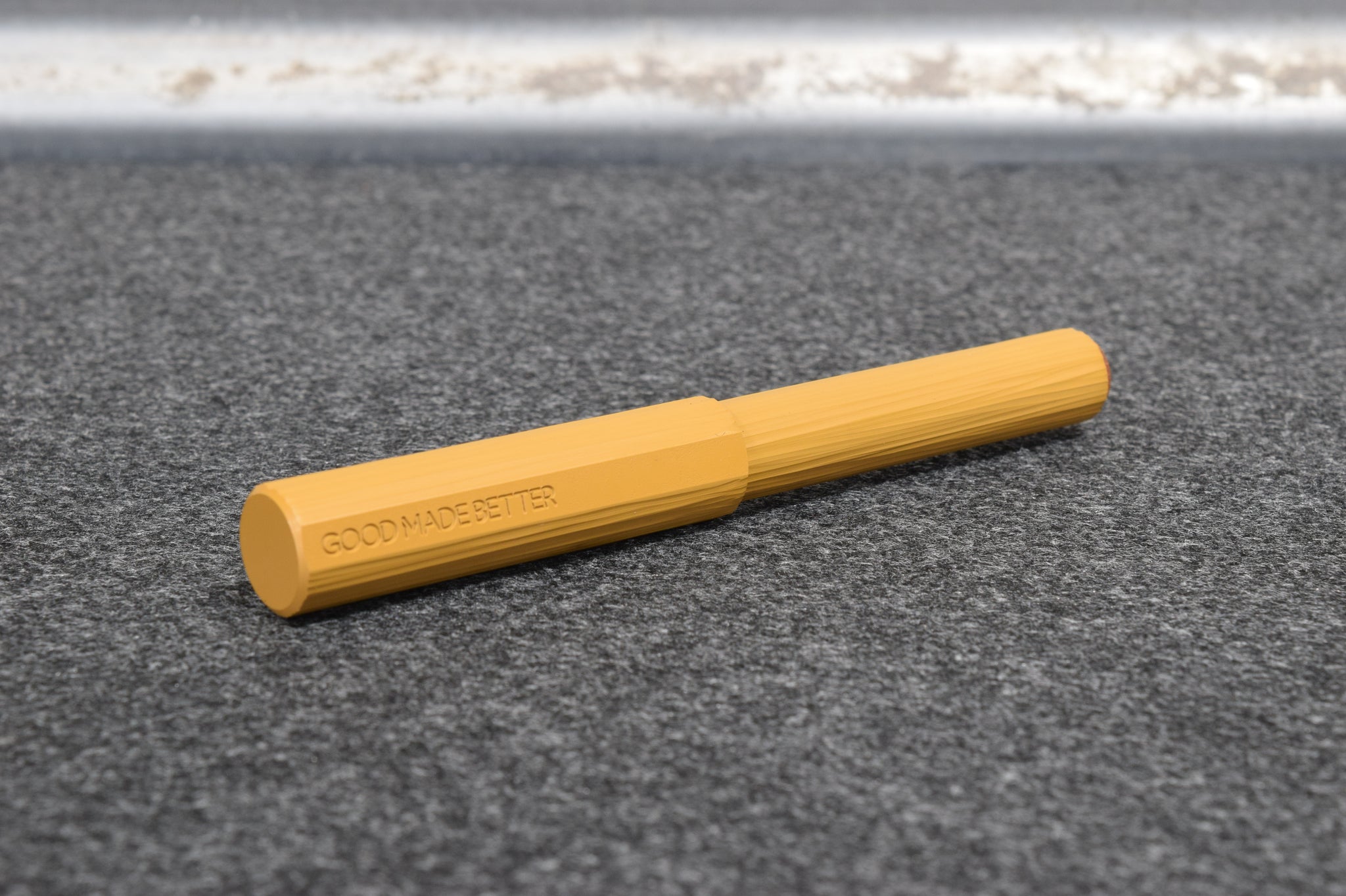 Muse Fountain Pen – Mustard with Micarta Accents