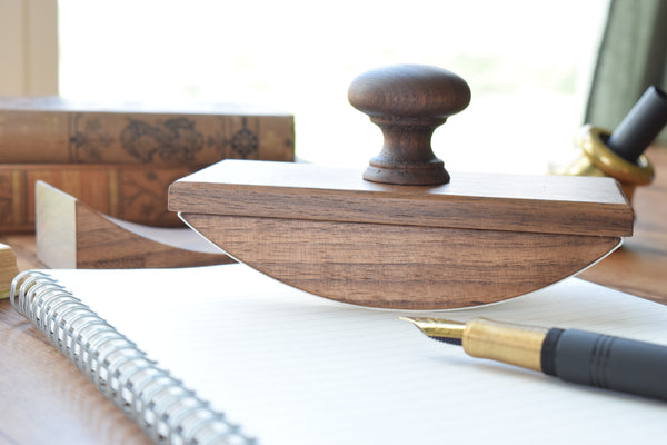 Deluxe Rocker Blotter – Walnut